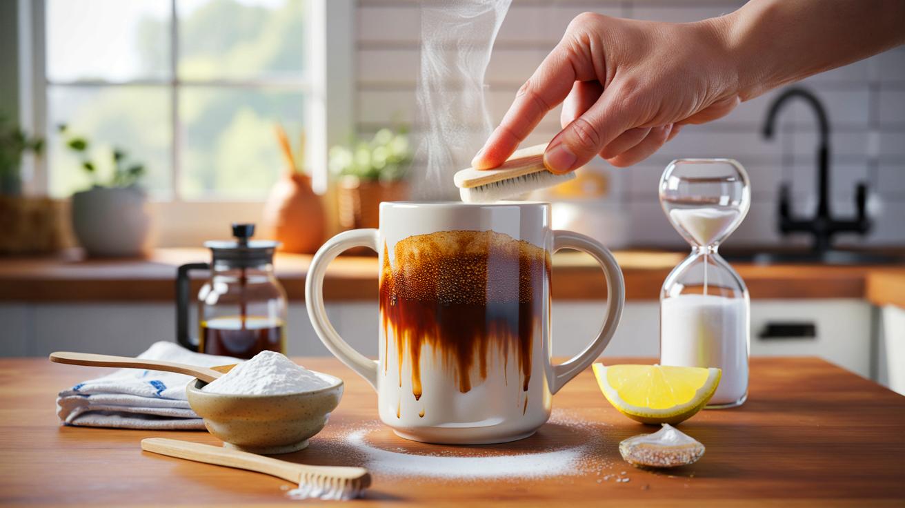 Ce mélange au bicarbonate qui fait disparaître les taches de café en 15 minutes séduit les foyers français, sans produits agressifs