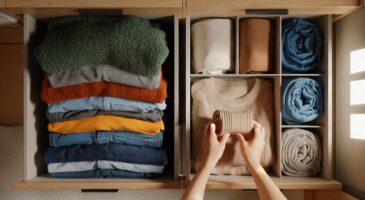 Ce pliage malin vu chez les pros du rangement libère 40 % d’espace dans le placard et limite les plis, voici comment l’adopter en 2025