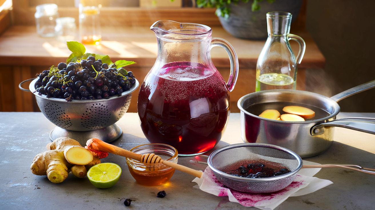Ce rituel aux cassis de grand-mère: une boisson maison qui parfume la cuisine 4 jours, avec 1,5 kg de fruits et du gingembre