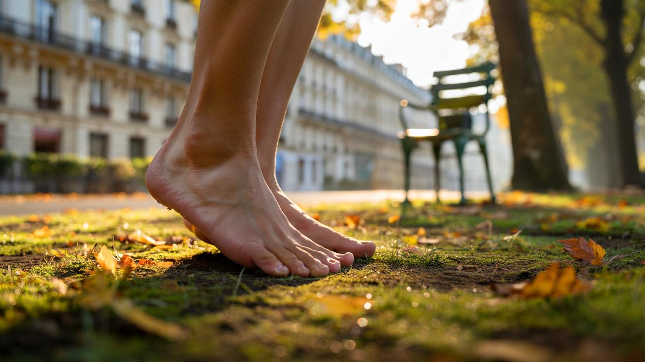 Ce rituel de 10 minutes qui séduit la France cet automne : marcher pieds nus pour un esprit plus calme et un corps mieux ancré
