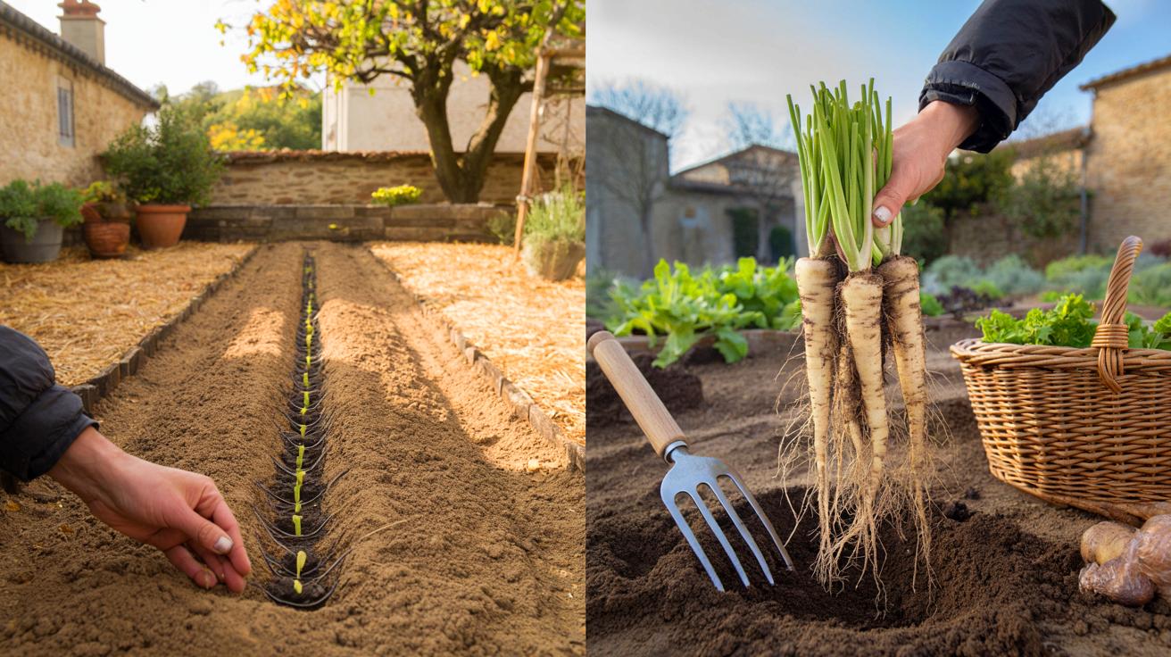 Ce salsifis oublié séduit le potager d’octobre : semé à 2-3 cm, il offre des récoltes précoces dès fin mars