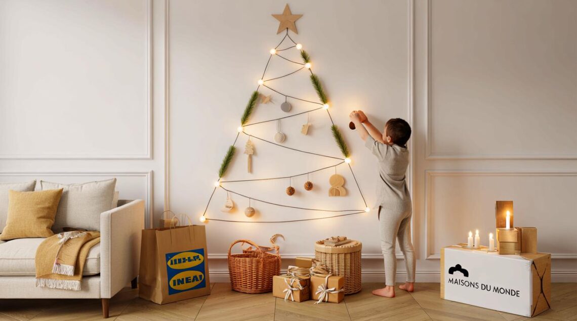 Ce sapin de Noël mural en 15 minutes séduit la France : l’astuce minimaliste, validée par IKEA et Maisons du Monde, qui libère le salon