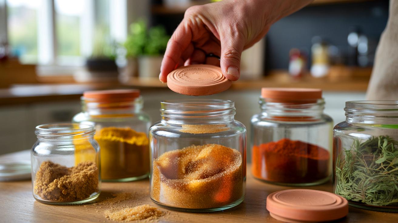 Ce secret des disques d’argile en terre cuite: réguler l’humidité jusqu’à 70 % et garder vos épices et votre sucre brun moelleux plus longtemps