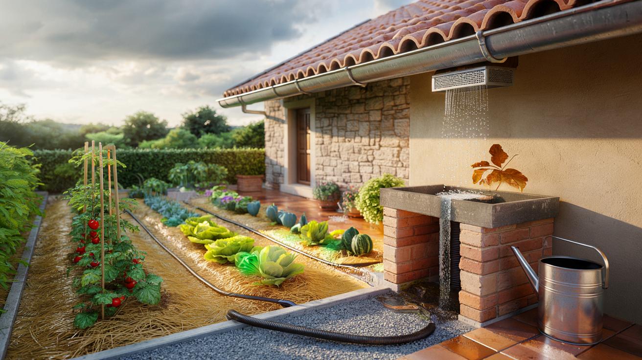 Ce système de gouttières qui nourrit le potager sans eau du robinet : 50 m² de toit, 30 litres à chaque averse, voici la méthode oubliée