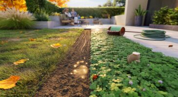 Ce trèfle nain validé par les paysagistes remplace la pelouse dès l’automne: elle ne nécessite que 2 tontes par an !