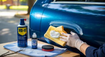 Ce trio WD-40, dentifrice et polish pour venir à bout des rayures sur la carrosserie, sans rendez-vous ni facture salée
