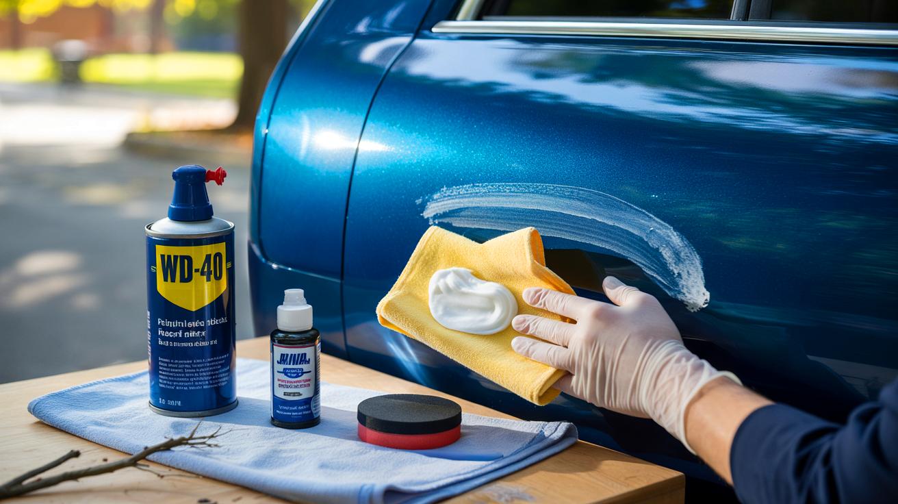 Ce trio WD-40, dentifrice et polish pour venir à bout des rayures sur la carrosserie, sans rendez-vous ni facture salée