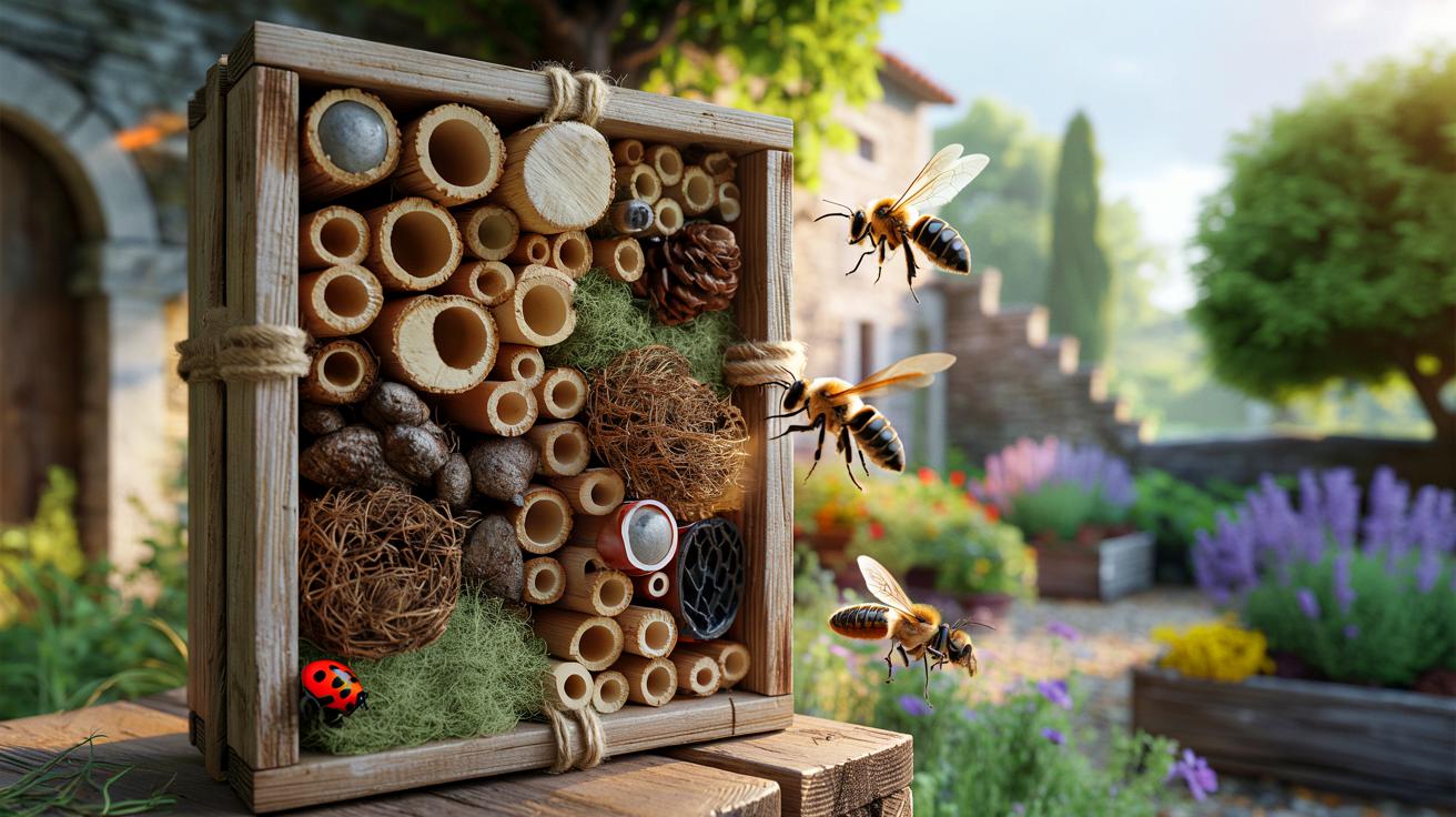 Ce vieil hôtel à insectes inspiré des jardins monastiques augmenterait la pollinisation de 40 %