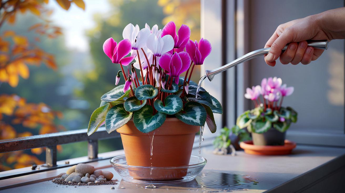 Cyclamen en automne : ce réglage d’arrosage en octobre qui évite la pourriture et garde les fleurs jusqu’à l’hiver