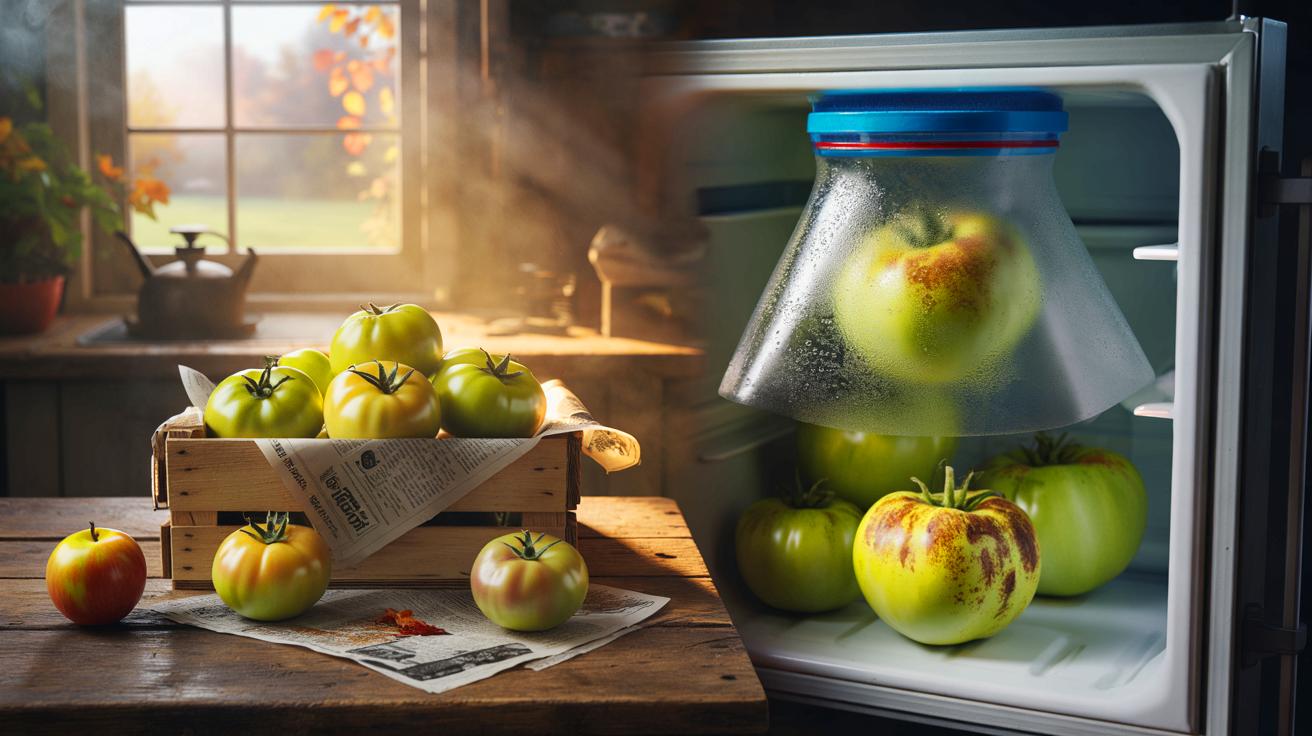 Je croyais faire mûrir mes tomates vertes : ce seuil à 18 à 22°C et l’erreur du frigo qui ruinent la récolte en octobre