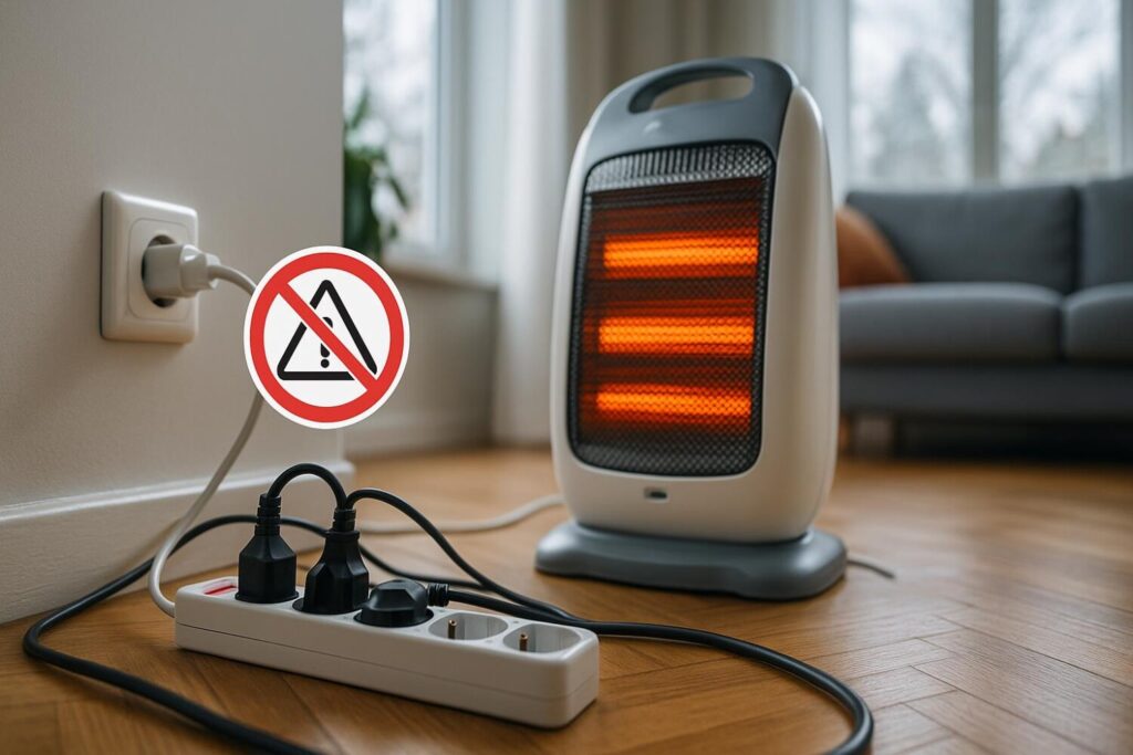 Multiprise : ce chauffage d’appoint à 1000–2500 W à ne jamais brancher, risque d’incendie