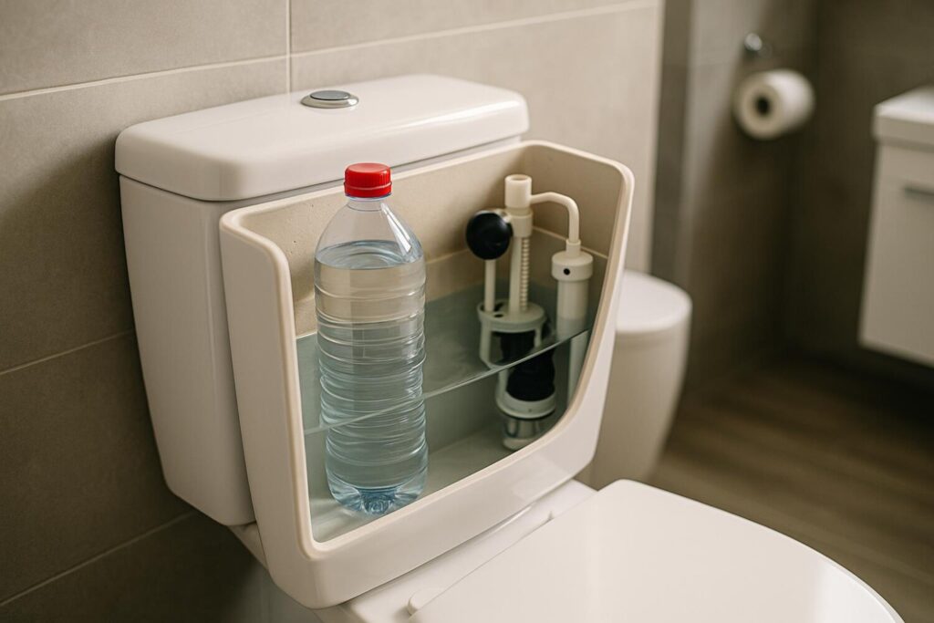 Toilettes : ce geste simple avec une bouteille vous fait gagner jusqu’à 30 % d’eau par chasse