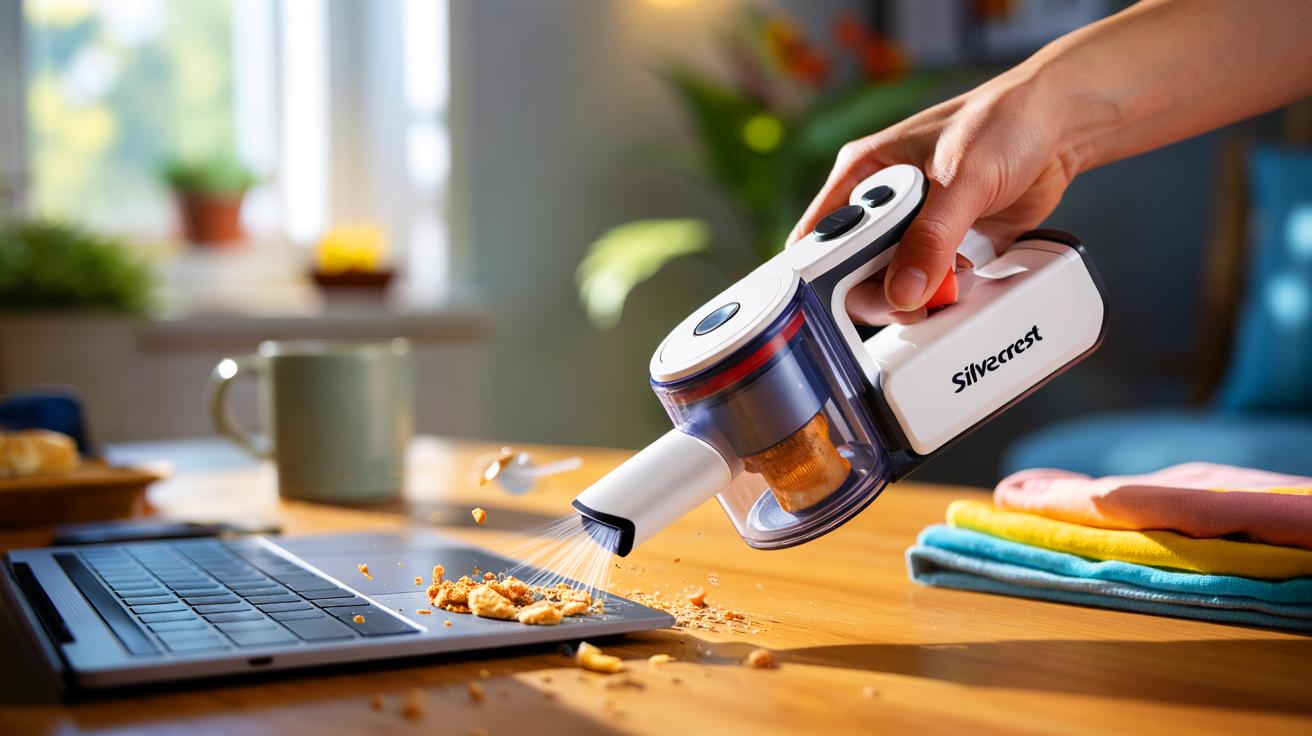 Voici chez Lidl l’astuce à 5,99 euros signée Silvercrest : ce mini aspirateur de table que les clients plébiscitent pour les miettes et claviers