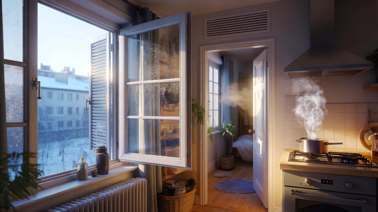 Voici comment 15 minutes d’aération et une VMC bien pensée réduisent l’humidité et retardent le chauffage