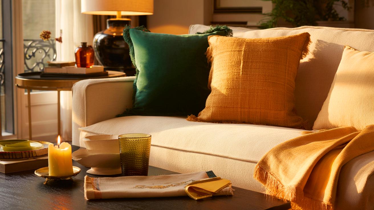 Voici la collection Primark The Edit, avec linge 500 fils et bougies en cire de soja, qui donne une allure grand hôtel au salon