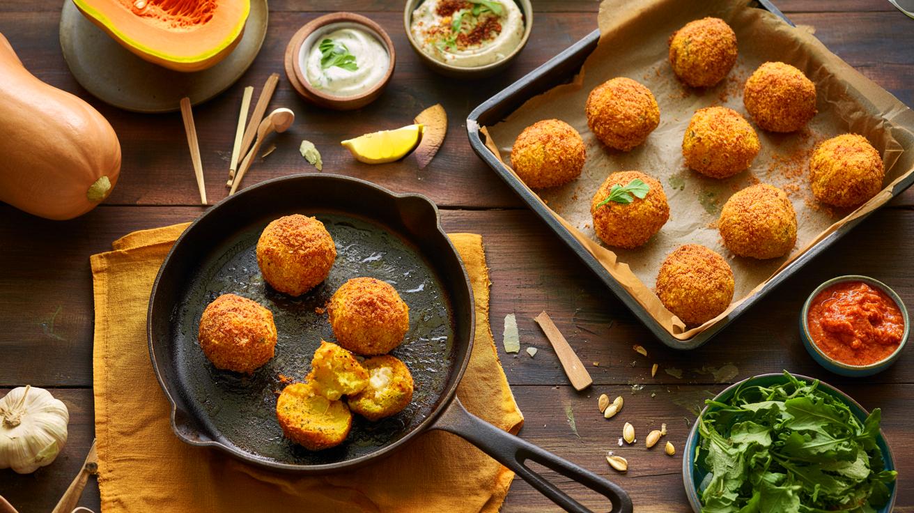 Voici la recette de boulettes de courge crousti-fondantes: au four à 180°C ou à la poêle en 12 minutes, le plat d’automne qui change tout