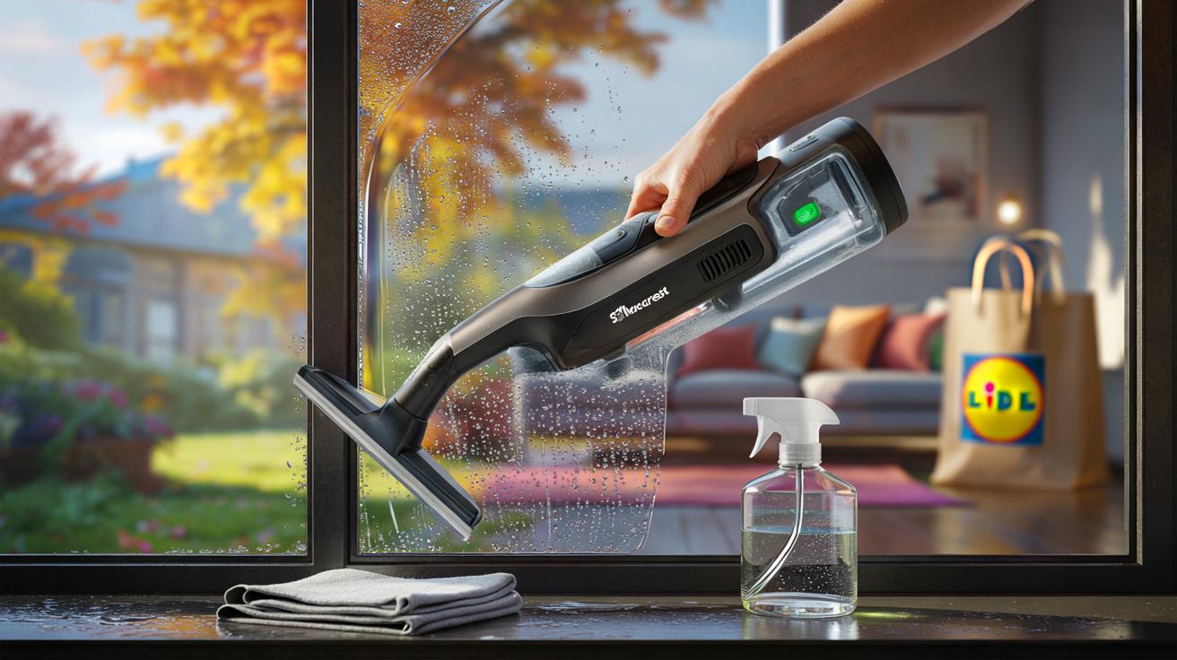 Voici l’accessoire LIDL à 21,99 € qui change le nettoyage des vitres : Silvercrest sans fil, 40 minutes d’autonomie et eau aspirée