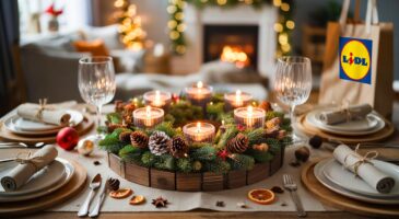 Voici l&rsquo;accessoire LIDL à 5,99 € qui sublime la table de fêtes: cette couronne de l’avent en bois 28 cm fait parler les décorateurs