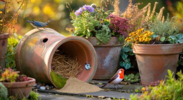 Voici l’astuce géniale pour recycler vos vieux pots en 4 étapes et attirer les oiseaux tout l’automne au jardin