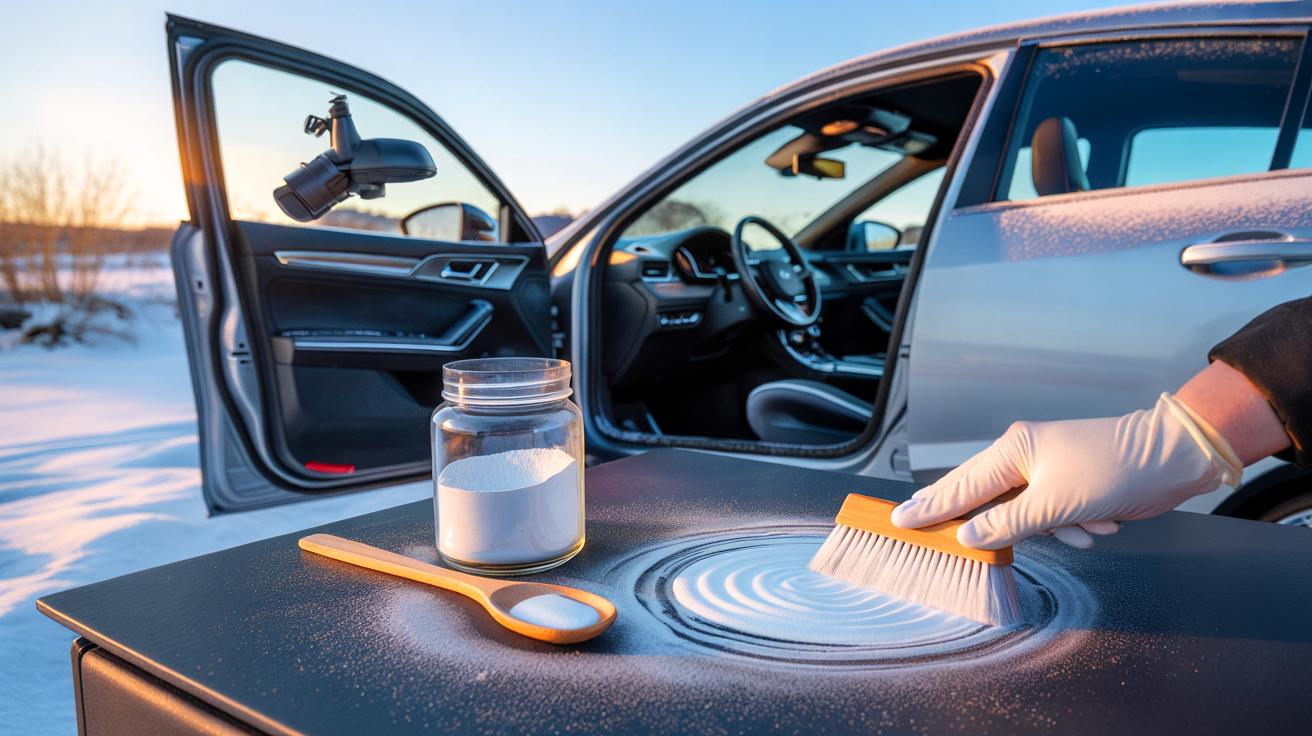 Voici l’astuce naturelle pour voiture au bicarbonate de soude qui efface traces, rayures et odeurs sans produits chers, même en hiver
