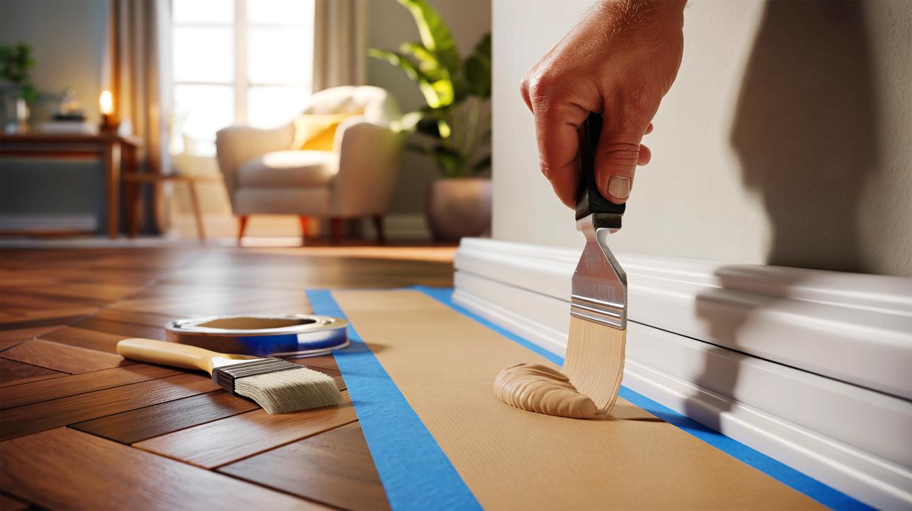 Voici l’astuce simple pour réparer une plinthe écaillée en moins d’1 heure, sans démontage ni trace, avec une pâte à bois