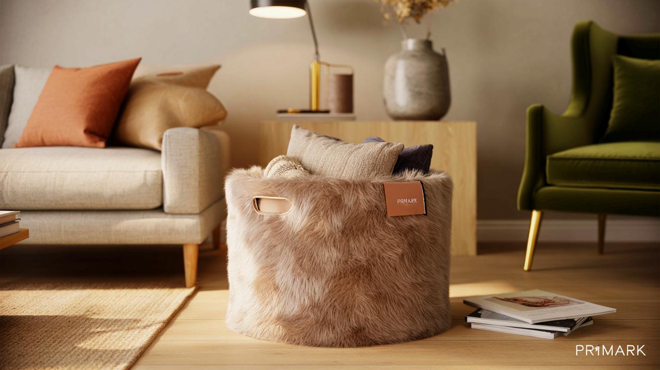 Voici le panier en fausse fourrure PRIMARK à 15 €: ce détail cosy qui remet vos plaids en ordre et change l’allure du salon en 2025