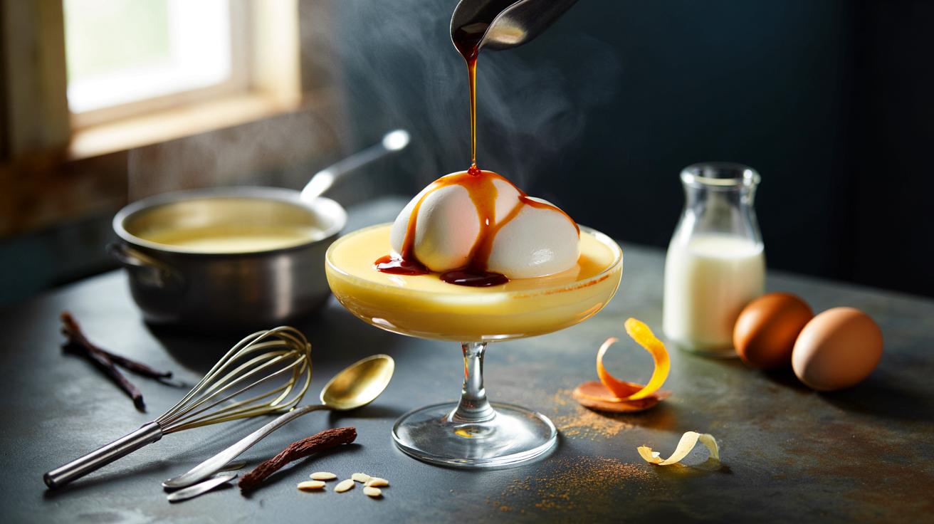 Voici l’île flottante express de saison : 3 œufs, 50 cl de lait et un secret de pochage pour un dessert minute en 2025