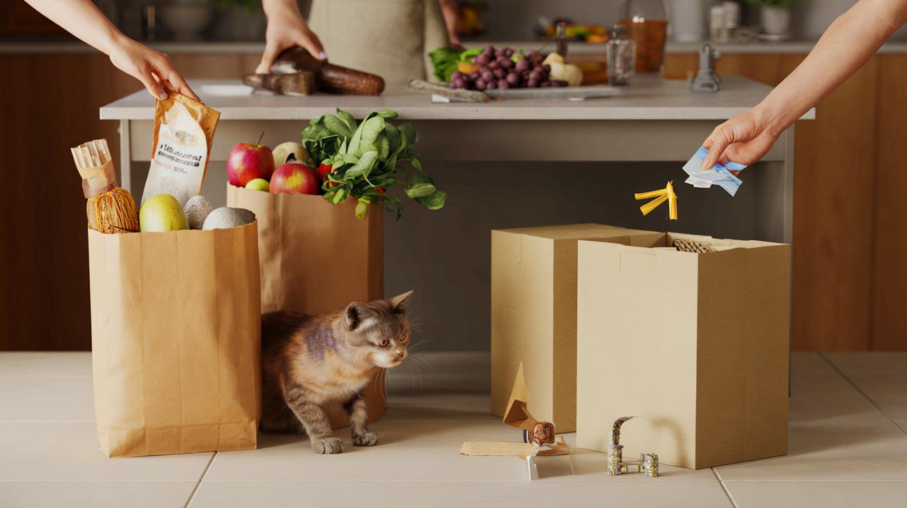 Votre chat vide vos sacs de courses : voici 4 gestes simples pour éviter les accidents dès le retour à la maison