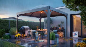 Ce bon plan chez Carrefour à 319,99 € intrigue les amateurs de jardinage, une pergola HYBA 4 x 3 m qui promet l&rsquo;hiver 2025 au sec