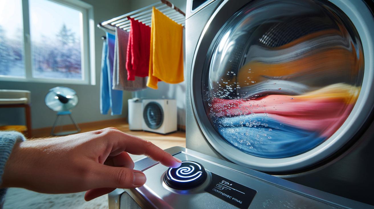 Ce bouton méconnu de la machine à laver accélère le séchage en hiver 2025, voici pourquoi il fait la différence