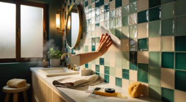 Ce carrelage mural façon zellige à moins de 60 € change tout dans la salle de bain, voici l’astuce simple pour un effet palace en hiver 2025