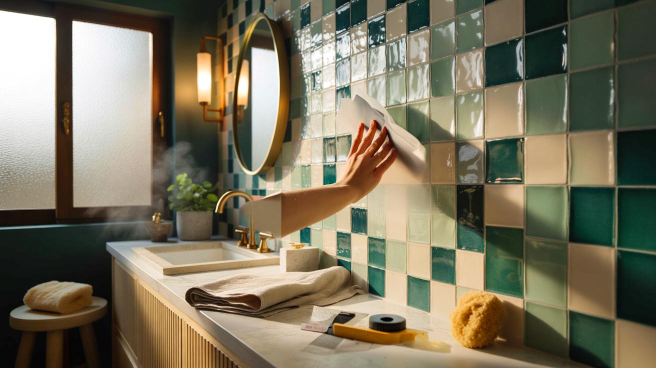 Ce carrelage mural façon zellige à moins de 60 € change tout dans la salle de bain, voici l’astuce simple pour un effet palace en hiver 2025