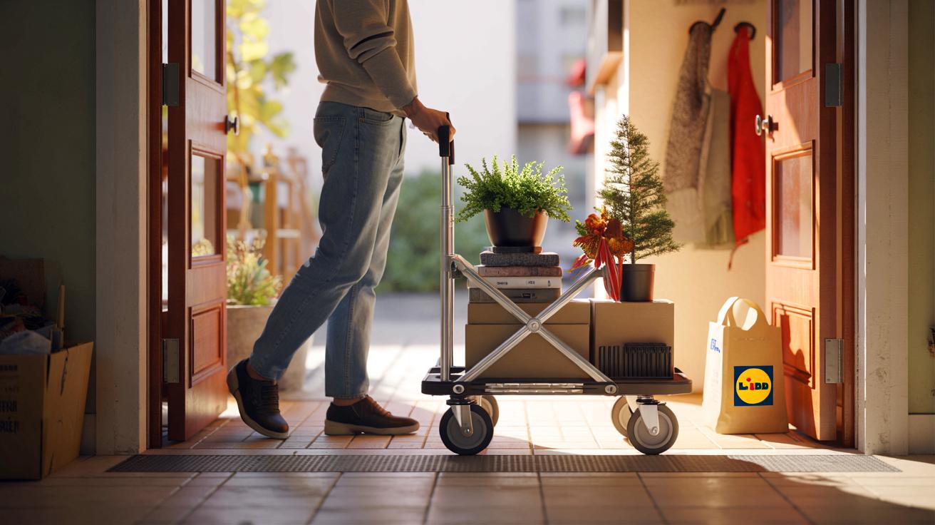 Ce chariot de transport Lidl Parkside à 22,99 € en novembre 2025 promet d’épargner le dos, voici le détail qui change tout