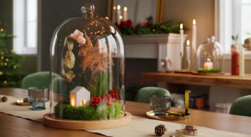 Ce décor sous cloche qui fait oublier la couronne de Noël en 2025 : une idée simple qui intrigue jusque dans les vitrines