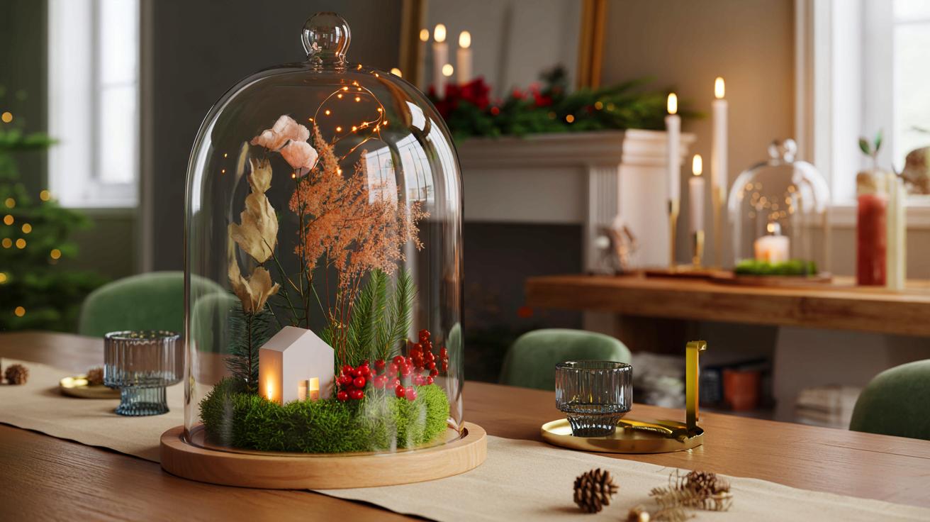 Ce décor sous cloche qui fait oublier la couronne de Noël en 2025 : une idée simple qui intrigue jusque dans les vitrines