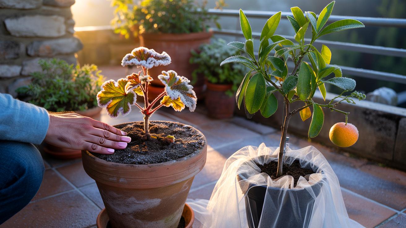 Ce détail que les pros scrutent en novembre 2025 pour sauver géraniums, laurier-rose et agrumes des premières nuits froides