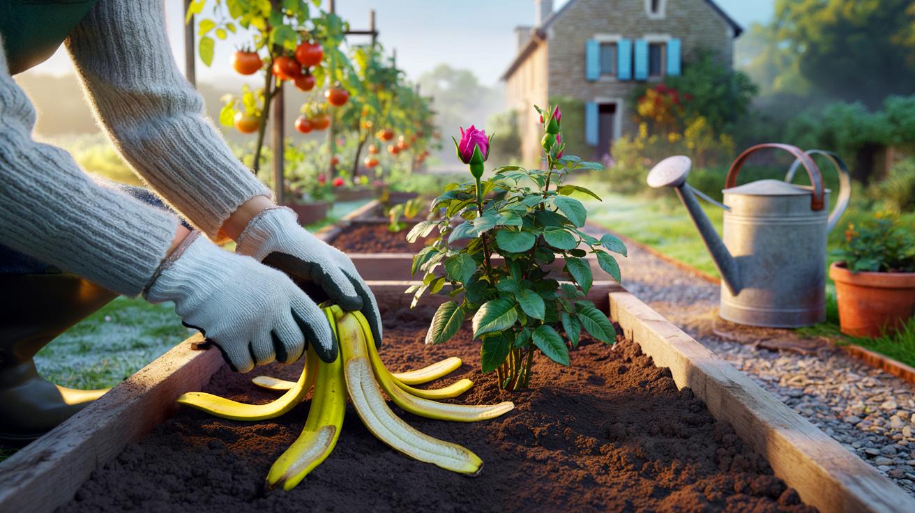 Ce geste avec des peaux de banane séduit les jardiniers en France en novembre 2025, et les résultats au potager intriguent