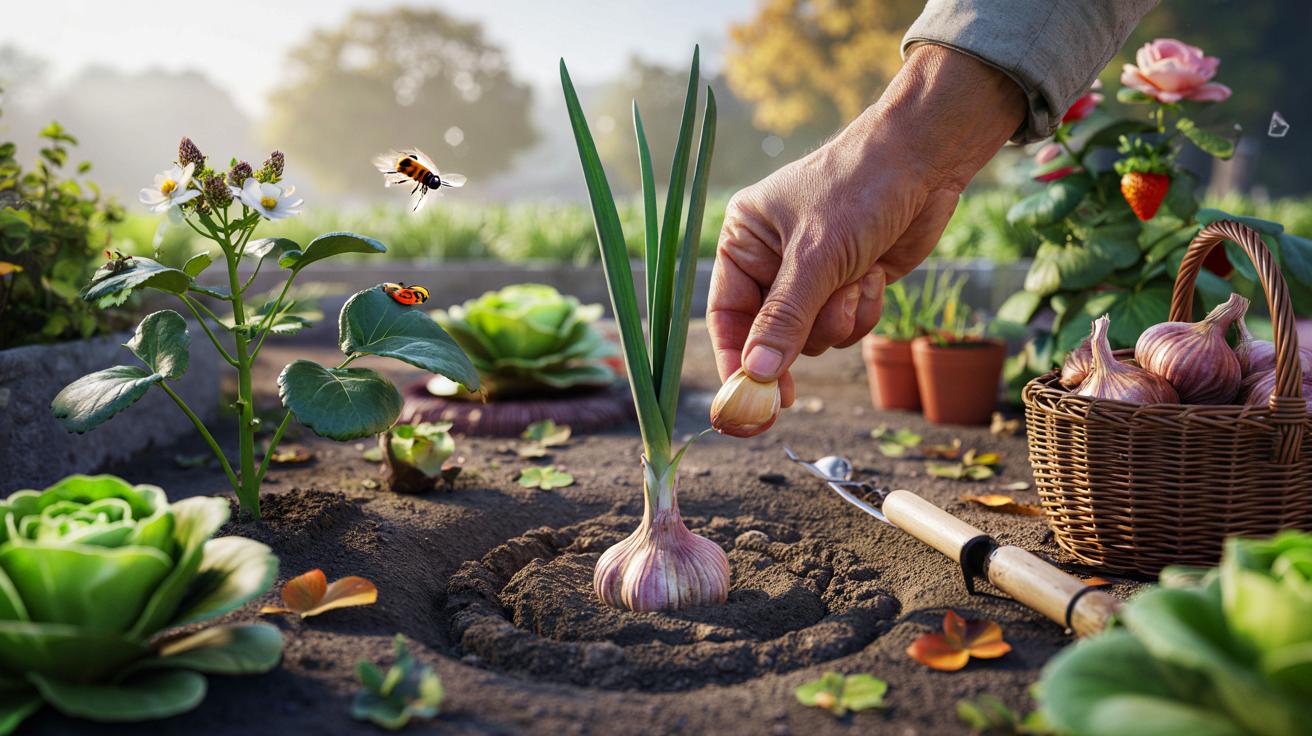 Ce geste avec une gousse d&rsquo;ail au potager, testé en décembre 2025, intrigue les jardiniers et promet des récoltes plus sereines