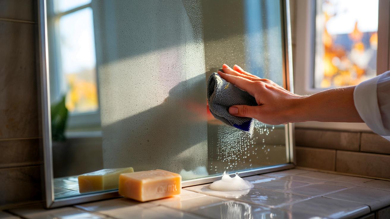 Ce geste pour un miroir sans buée après la douche intrigue en novembre 2025 et promet des matins plus clairs