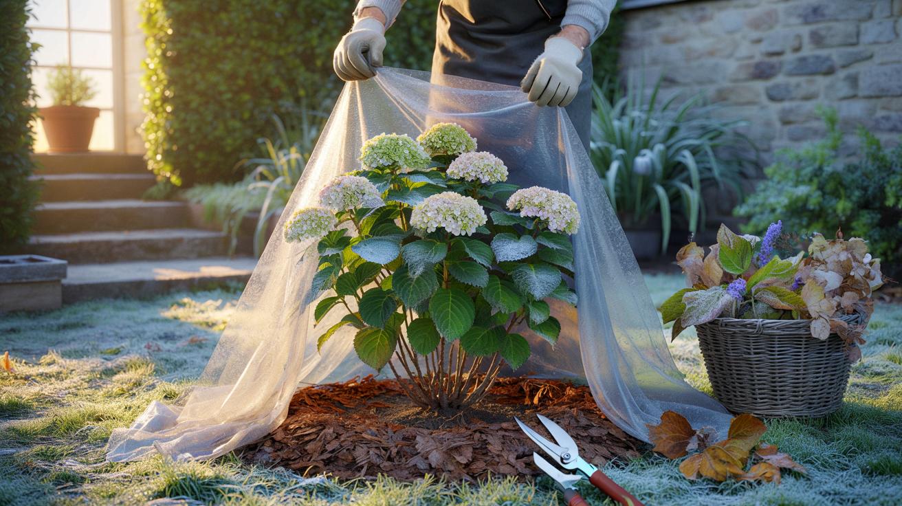 Ce geste que les jardiniers oublient en novembre 2025 pour sauver leurs hortensias du gel et relancer la floraison au printemps