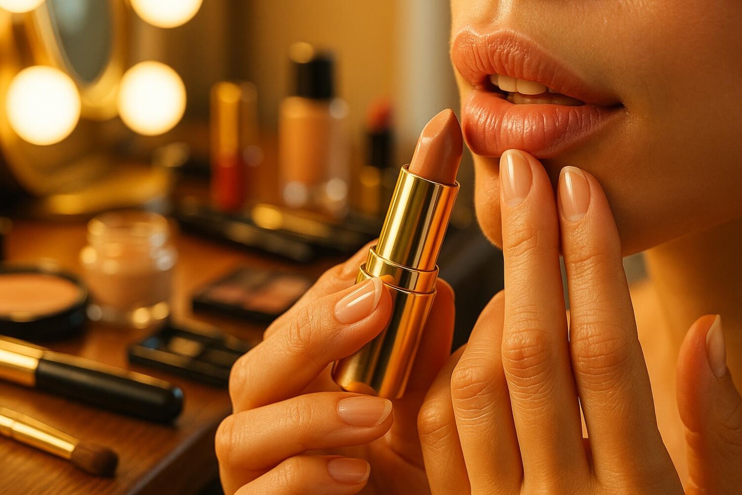 Ce geste secret des mannequins en coulisses repulpe les lèvres sans injection ni douleur : vous l&rsquo;ignorez