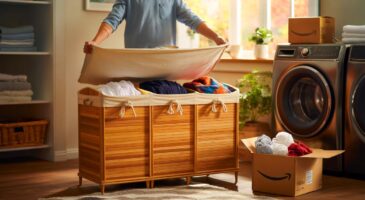 Ce panier à linge 3 compartiments de 150 l en promo chez Amazon séduit les familles en novembre 2025 (et range tout)
