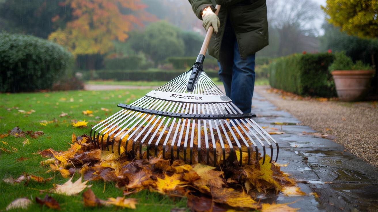 Ce râteau à feuilles réglable stocker chez truffaut, novembre 2025, promet un jardin net en moins de temps