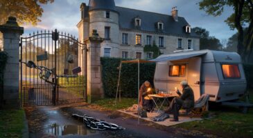Ce squat au château de Vau en Maine-et-Loire condamne ses nouveaux propriétaires à la caravane, en novembre 2025