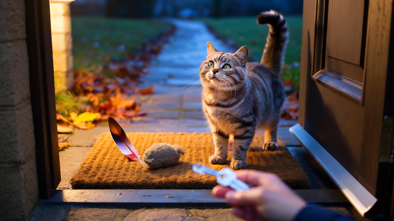 Ce trésor sur le paillasson en novembre 2025 en dit long sur votre chat et révèle un lien invisible qui se joue à l’entrée de la maison
