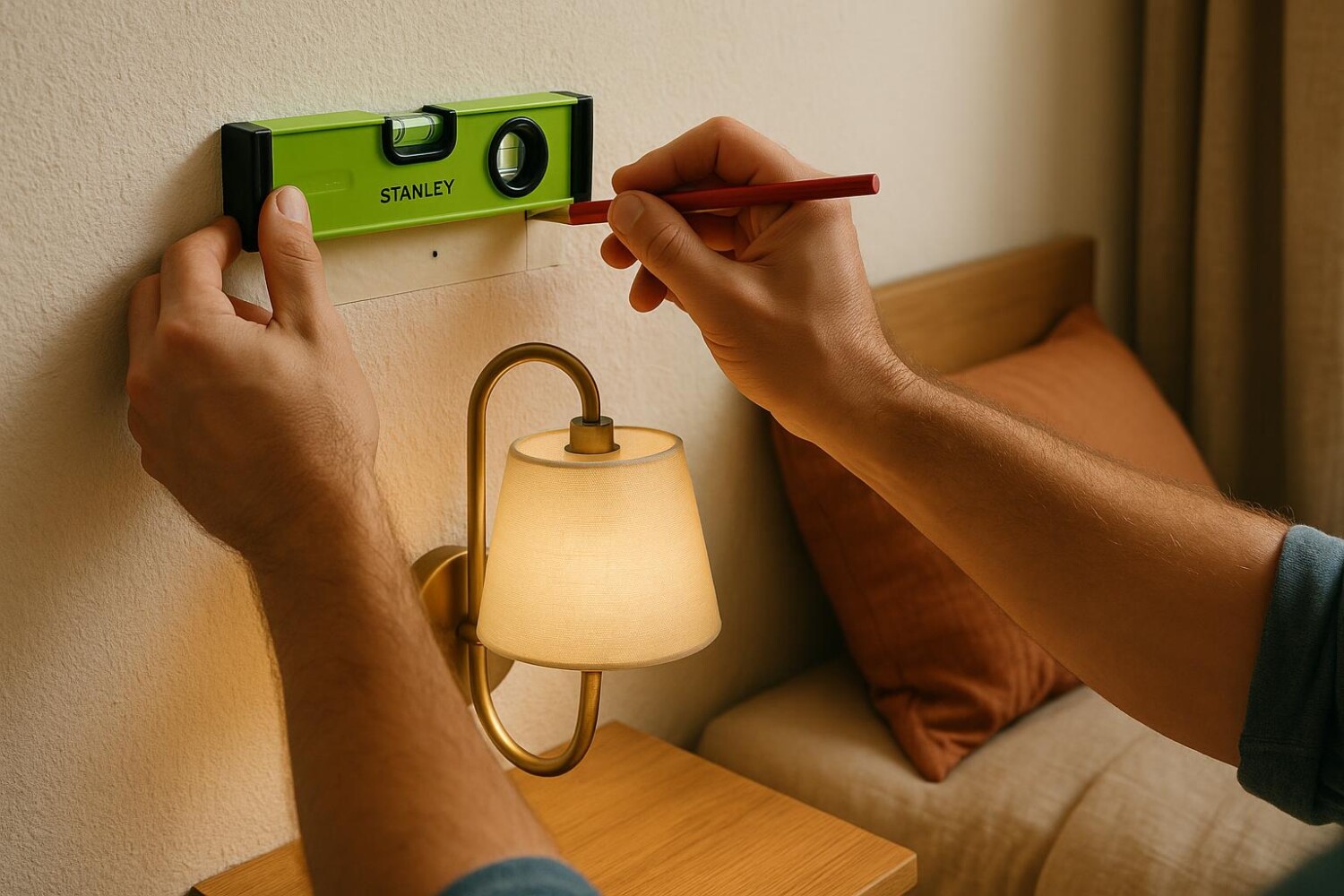 Cette astuce évite le mur massacré : posez ce luminaire Action bien droit du 1er coup, sans percer