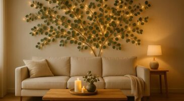 Cette idée déco hyper chic m’a fait supprimer le sapin de Noël, et change tout dans le salon sans regret