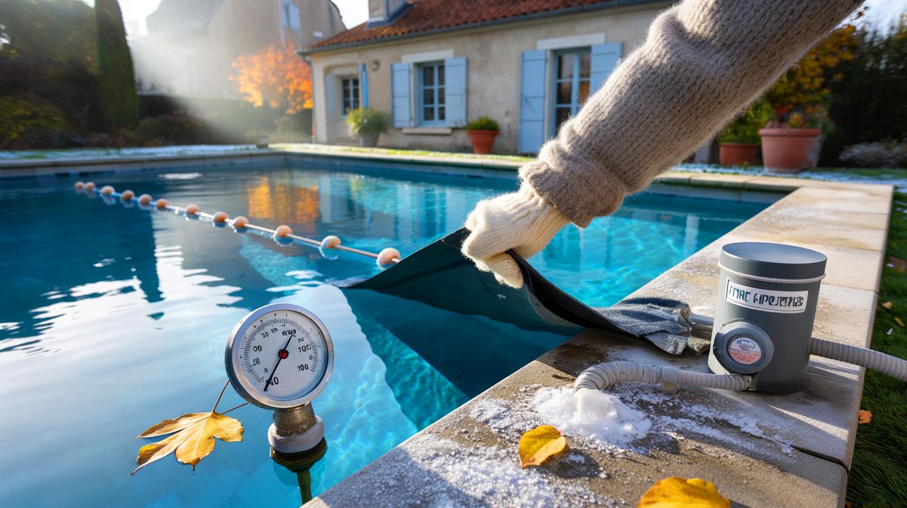 Hiverner sa piscine en 2025 : ce seuil à 12 °C qui évite les algues et le gel, et le moment juste selon votre région