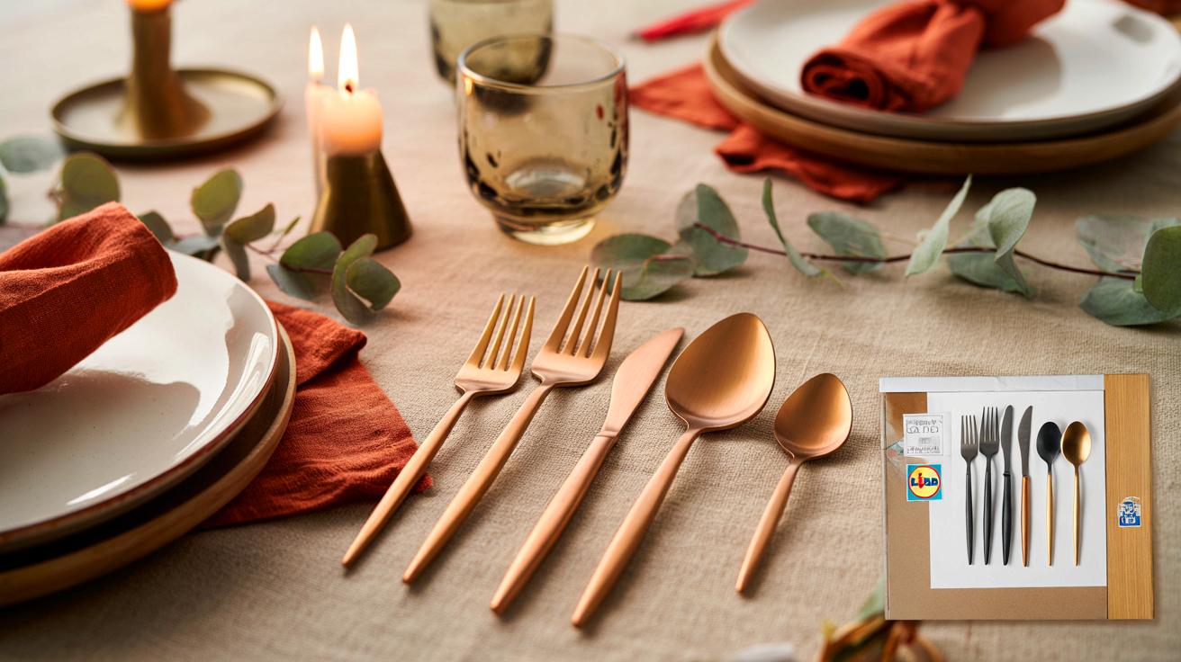 Lidl frappe fort en novembre 2025 avec ces couverts dorés à 16,99 € qui font passer votre table pour une page de magazine déco