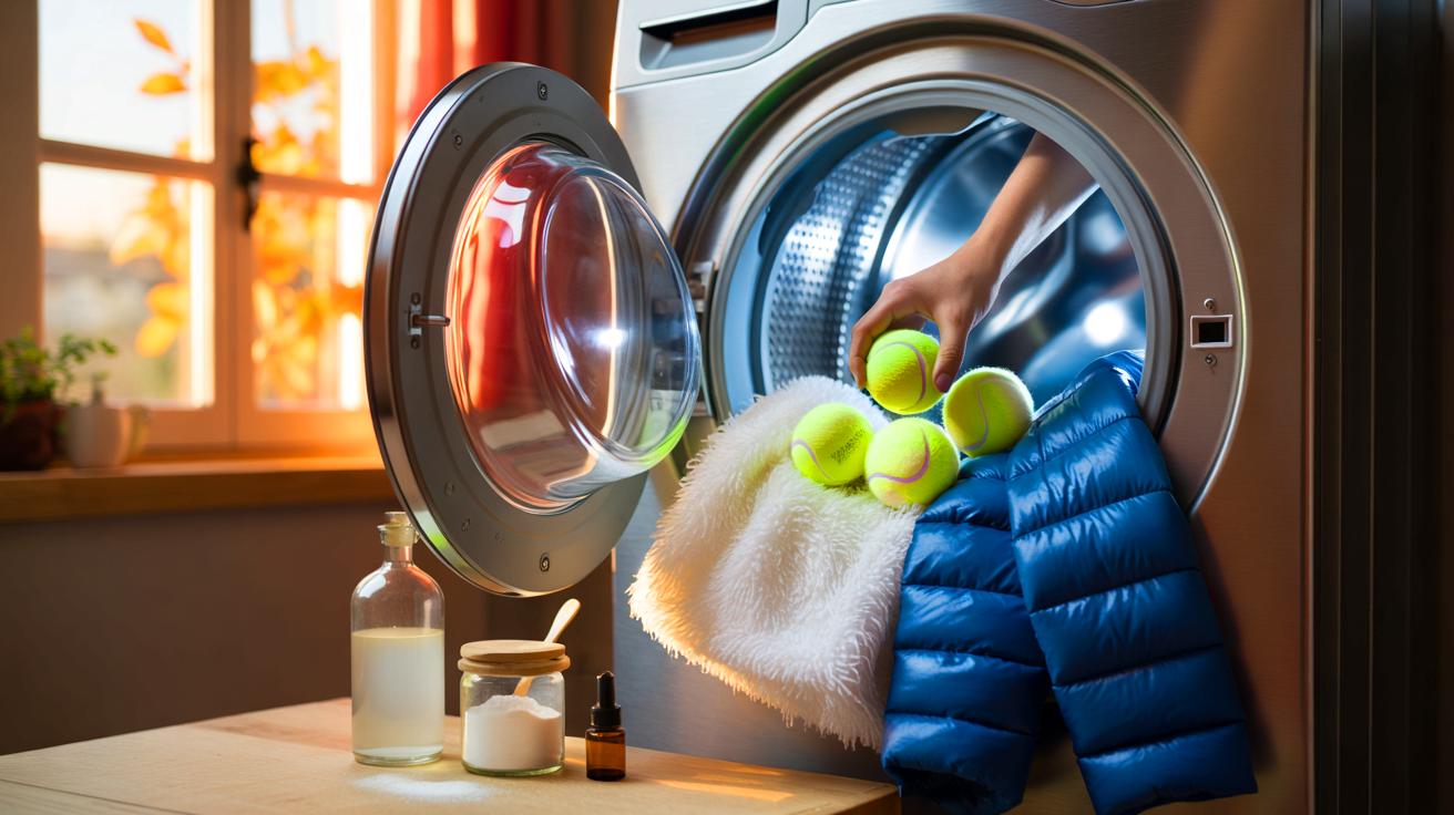 Machine à laver en novembre 2025 ce geste avec des balles de tennis promet un linge plus propre et plus doux